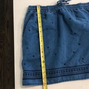 Embroidered chambray, mini skirt